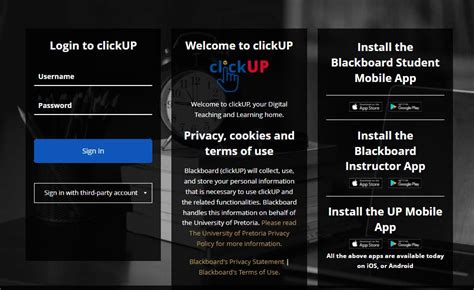 up portal login clickup|University of Pretoria.